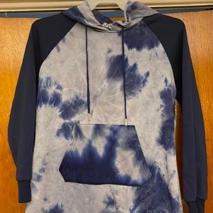 Blue tie dye sweatshirt dress. J for Justify Medium Juniors New w/o tags